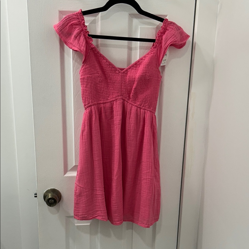 Hollister pink Smocked Dress